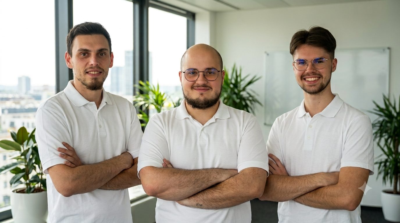 Denis, Daniel und Felix – das Team hinter Klientix